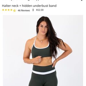 Fleo Athletic Shorts and Top Set - Green and White NWOT SOLD out